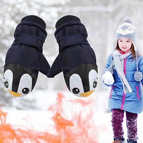 Qvkarw חורפי ילדים חיצוניים החלקה על שלג סנובורד אטום לרוח כפפות סקי חמות נשים כפפות נשים