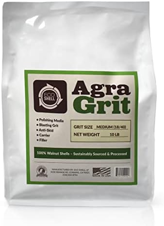 Agragrit Walnut Shell Media 18-40 חצץ-פגזי אגוזים בינוניים, כתוש על פיצוץ, ליטוש, דבקות, אנטי-החלקה וחומרי מילוי,