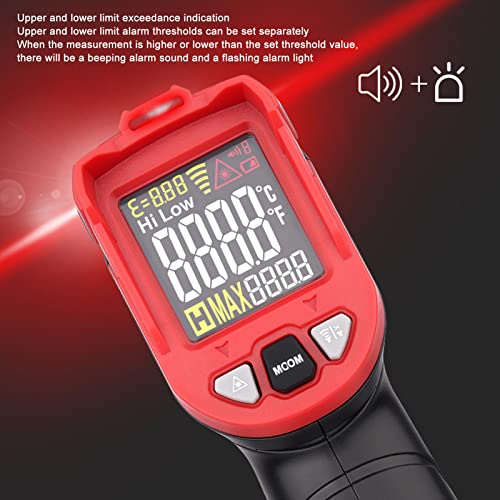 דיגיטלי אינפרא אדום מדחום 4 ספרות תצוגה גבוהה דיוק כף יד תעשייתי מדחום טמפרטורת מדידה-50 כדי 880