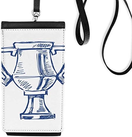 גביע אליפות כדורגל ארנק טלפון כחול ארנק תליה כיס נייד כיס שחור