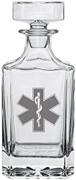 חירום רפואי טכנאי ויסקי לגין עם זכוכית פקק מותאם אישית מתנה עבור גברים אבא ותיק יום אב