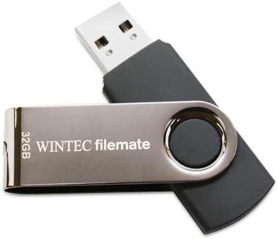 Wintec תעשיות FileMate מסתובב MLC 32GB USB 2.0 כונן הבזק, 20MB/S מהירות קריאה, 6MB/S מהירות כתיבה, כסף