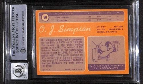 90 O.J. Simpson RC HOF - 1970 כרטיסי כדורגל TOPP