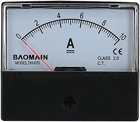 Ammeter Baomain DH-670 DC 0-10A מלבני AMPERE PANEL PANEL METER מד אמפרמטר