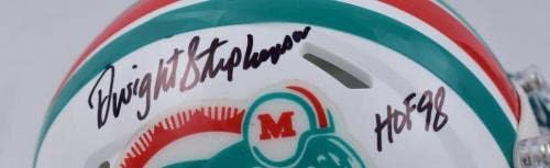דווייט סטיבנסון חתם על מיאמי דולפינס 80-96 מהירות מיני קסדה עם הוף-פרובה חתימה מיני קסדות
