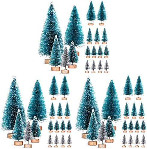 Aboufan 84PCS בקבוק פלסטיק עיצוב יצירת DIY, עץ חג המולד לחג, עץ חג מולד, סגנונות עץ לקישוטים, ועם כפור מלאכותי