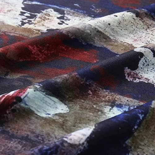 חולצות T פטריוטיות של Ruiruilico לגברים דגל אמריקה דגל קיץ שרוולים קצרים מזדמנים נוחים רופפים כושר