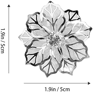 Ganfanren 8 חתיכות מפית פרחים מפית טבעת מפית מפית מפית משתה לחתונה טבעת מפיתת שולחן מפית (צבע: A, גודל