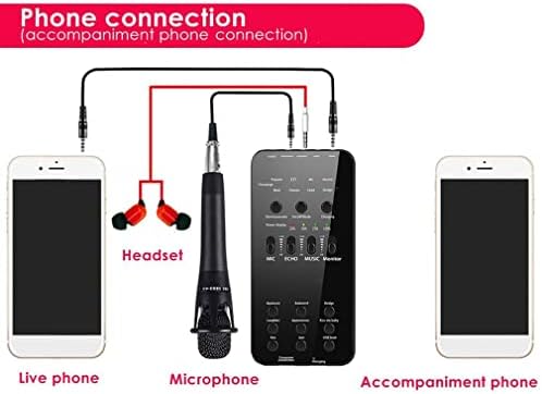 שידור חי קול כרטיס אודיו חיצוני אוזניות מיקרופון שידור חי קול כרטיס עבור טלפון נייד מחשב מחשב הקלטה