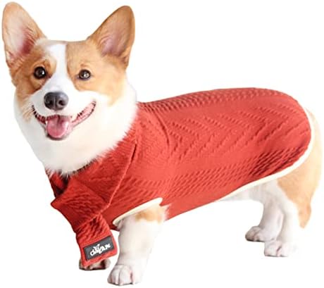 בגדי חיות מחמד לכלבים בינוניים בגדים סרוג סוודר כלבים סוודר רך עבה כלבים חמים חולצה סוודר גור