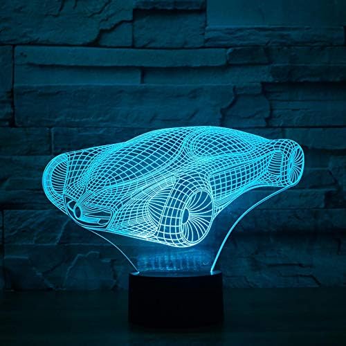 מנורת לילה יצירתית וצבעונית מנורת ספורט מכוניות ספורט סחר חוץ תלת מימד מנוורת שולחן גלוי חוסכת אנרגיה