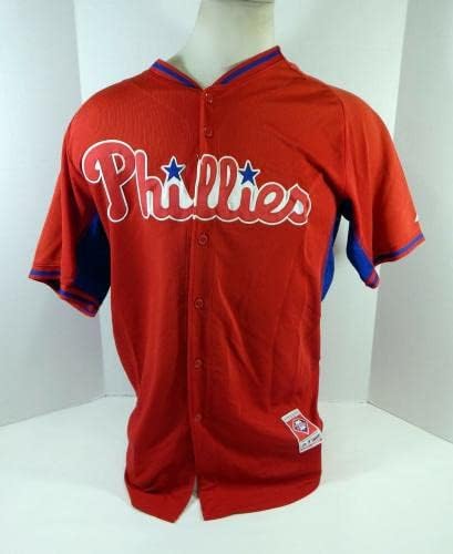 2014-15 פילדלפיה פיליס מאררו 16 משחק נעשה שימוש באדום ג'רזי סנט BP 46 69 - משחק משומש גופיות MLB