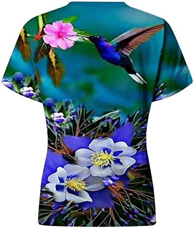 נשים בעלי החיים מודפס טי חולצות פרחוני גרפי צווארון עגול בסוודרים 2023 קיץ קצר שרוול חולצות חולצות חולצות
