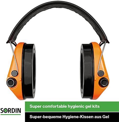 מגני אוזניים פעילים של Sordin Supreme Pro -X - ערכות פס עור וג'ל - אוזניים אלקטרוניות