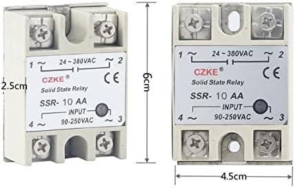 INFRI ממסר מצב מוצק SSR 10AA 25AA 40AA בקרת AC AC מעטפת לבנה שלב יחיד ללא כיסוי פלסטיק כניסה