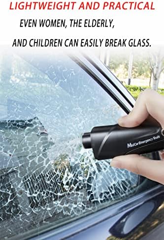 מפסק חלון רכב ווהאו וחותך חגורת בטיחות, כלי בריחת מכוניות מפתח חירום עם חותך חגורת בטיחות מפסק זכוכית, פטיש
