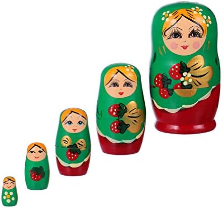 בובת ipetboom 1 סט של 5 יחידות בובות קינון, בובות קינון רוסיות ערימת ערימה מקונן בובות רוסיות בובות בובות צעצועים