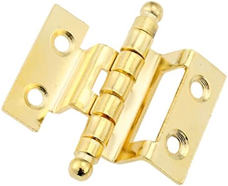 XDCHLK 2 יחידים ריהוט זהב צירים דקורטיביים ארון דלתות דלתות ציר כתר 8 חורים תפאורה לקופסת תכשיטים מעץ וינטג