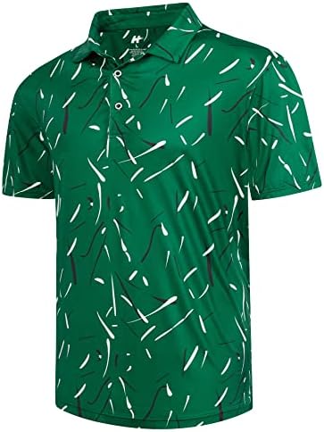 טולואר פולו חולצות לגברים לחות הפתילה הדפסת ביצועים גולף חולצה מזדמן קצר שרוול