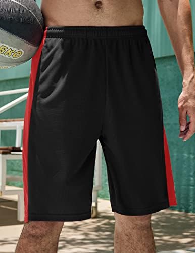מכנסי כדורסל של קואופנדי לגברים עם שני מכנסי כדורסל בגברים, אימון רשת יבש, מכנסיים קצרים של מכנסי ביצועים אתלטים