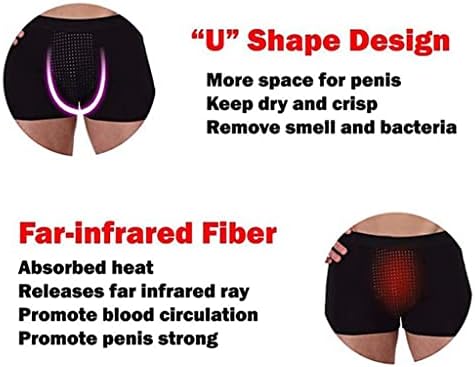 Xsion 3/5 חבילות טיפול מגנטי תקצירים אנרגטיים תחתונים של גברים תחתונים לבריאות מכנסיים קצרים קומבס