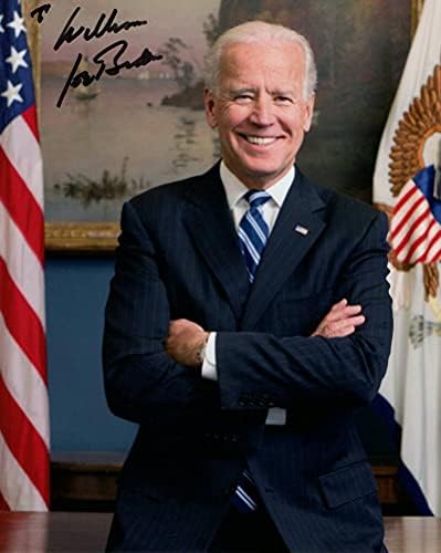הנשיא ג'ו ביידן חתם על חתימה 8x10 תמונה לוויליאם בתוך הבית הלבן