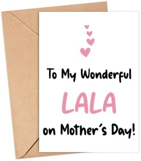 לללה הנפלאה שלי בכרטיס יום האם - כרטיס יום אמהות לאלה - כרטיס ללה - מתנה עבורה - לכרטיס הללה הנפלא שלי
