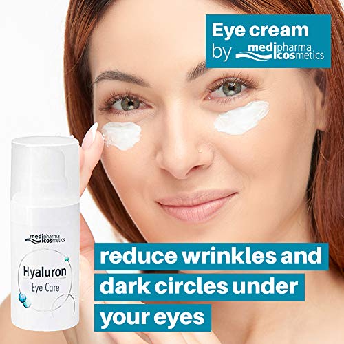 Medipharma Cosmetics קרם טיפוח עיניים Hyaluron - מפחית קמטים, עיגולים כהים ופליטה - פרבן חופשי - קרם לחות