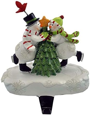 פיצוצי מסיבות זוג שלג איש עץ עץ מחזיק גרב חג המולד