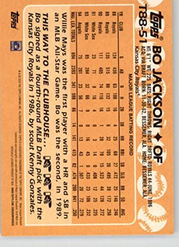 2023 Topps 1988 בייסבול T88-51 BO Jackson Kansas City City כרטיס מסחר בייסבול