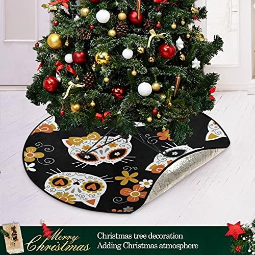 מחצלת עץ חג המולד של חתול עץ עץ אטום למים שטיח מחצלת מטען תחת עץ חג המולד אביזר להגנת הרצפה אספקת בית לחג