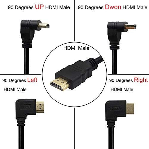 פאנל Qaooquda הר HDMI כבל הרחבה, 1.6ft/50 סמ במהירות גבוהה HDMI נקבה לזכר כבל עם אגוז בורג רזולוציית