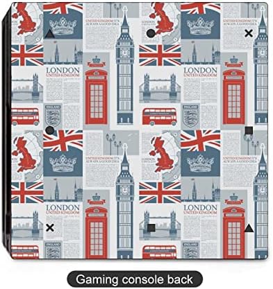 נושא בריטניה ולונדון דגל בריטי PVC מדבקת מדבקה מדבקת על מדבקה למגנת עור עבור בקר PS4 Pro/PS4 Slim