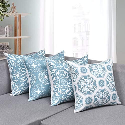 FascIdorm Blue Floral Fillow Fity Covers
