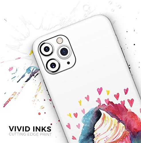 עיצוב אהבת Skinz, קאפקייקס, וצבעי מים מגן על מדבקות ויניל עוטף כיסוי עור תואם ל- Apple iPhone