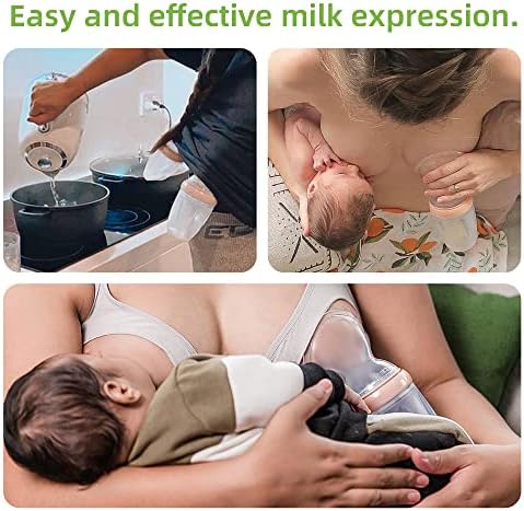 3 משאבת חלב ידנית עם פקק פרחים & מגבר; האכלת פטמה משולבת 8 עוז/250 מ ל להאכלת התינוק ואיסוף משאבת החלב / הניתנת