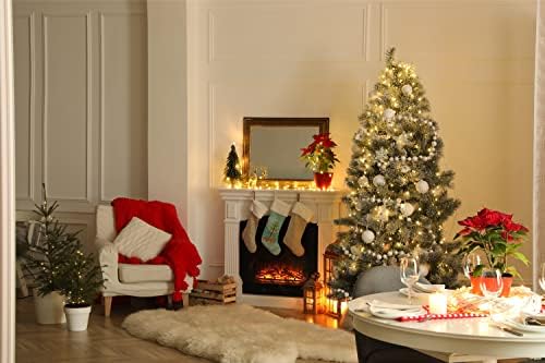 אוצרות קרוליין CK3822CS שזוף קוקאפו עץ חג המולד גרב חג המולד, אח תלויה גרביים עונת חג המולד עיצוב חג המולד