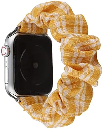 Scrunchies Watchs להקות ， תואמות לסדרת Apple Iwatch Se/1/2/3/4/5/6/7 לנשים נערות נערות נמתחות רצועת שעון
