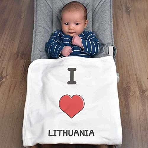 Azeeda 'אני אוהב ליטא' שמיכה / צעיף כותנה כותנה