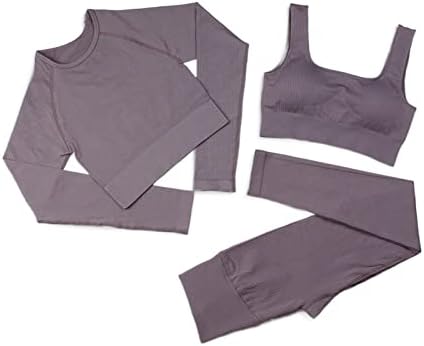 Mmyydds חלקים חלקה חותלות יוגה כושר מכנסי ספורט חליפות נשים כושר צמרות ספורט טייץ 'טייץ' מערכות מכנסיים לנשים לנשים