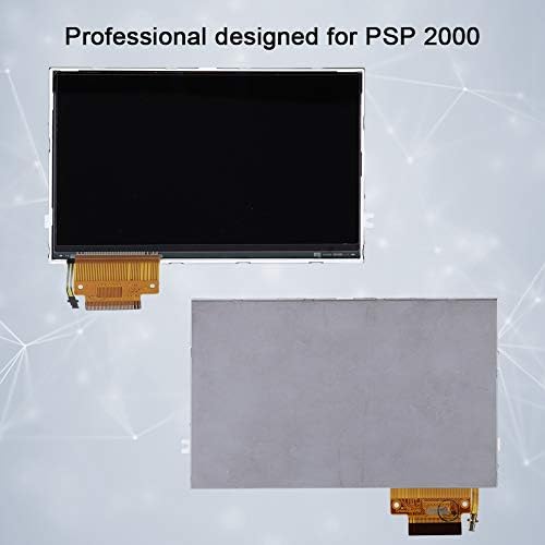 חלק מסך LCD של Ashata עבור PSP 2000 2001 2002 2003 2003 קונסולת 2004, תצוגת תאורה אחורית LCD, ערכות שבבים