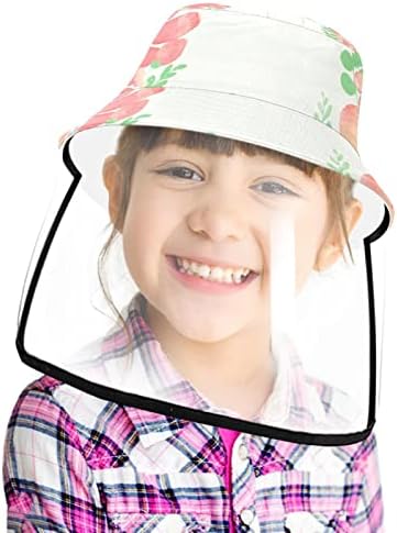 כובע מגן למבוגרים עם מגן פנים, כובע דייג כובע אנטי שמש, צבעי מים פרח פרחים פרח