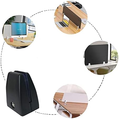 JSFurn 4 PCS משרדי שולחן משרדי מחיצת תמיכה בסוגיית תמיכה, מהדק מחיצת שולחן אקרילי, קטעי מסך פרטיות אלומיניום,