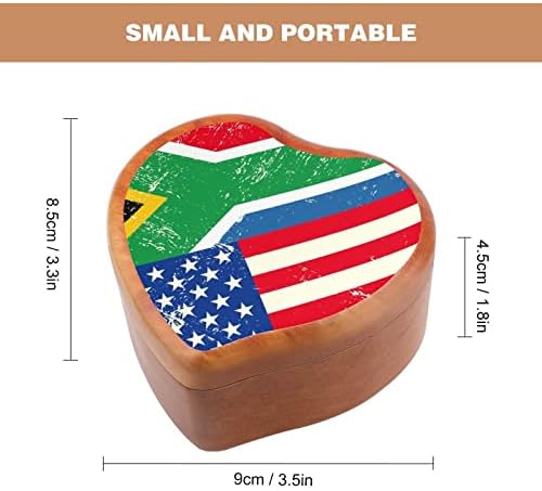 דגל דרום אפריקה אמריקאי קופסא מוזיקת ​​לב קופסאות מוזיקליות מעץ מתנה הטובה ביותר ליום הולדת יום הולדת לחג