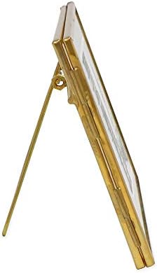 אייזק ג'ייקובס 4x6, זהב עתיק, פליז וזכוכית בסגנון וינטג ', מסגרת תמונה צפה מתכתית עם סגירת תליון, לתמונות,