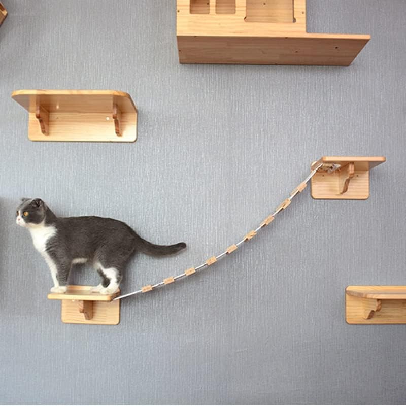 חתול צעצוע חתול גשר סולם טיפוס מסגרת חתול עץ בית עץ חתלתול קפיצות פלטפורמת עשה זאת בעצמך לחיות מחמד ריהוט בית