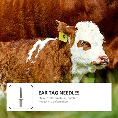 10 יחידות בעלי חיים אוזן תג פלייר נירוסטה אוזן תג המוליך אגרופן תגר בעלי החיים אוזן תג להתקין כלי עבור חזירים
