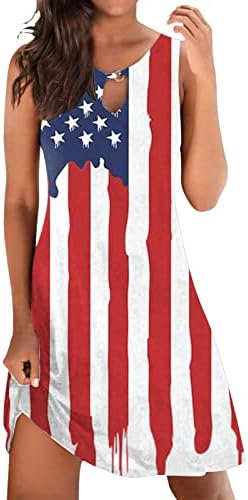 מיאשוי אישה מזדמן עצמאות יום לנשים של אמריקאי 4 של יולי מודפס בוהו שמלת קיץ לנשים שמלת נשים מזדמן
