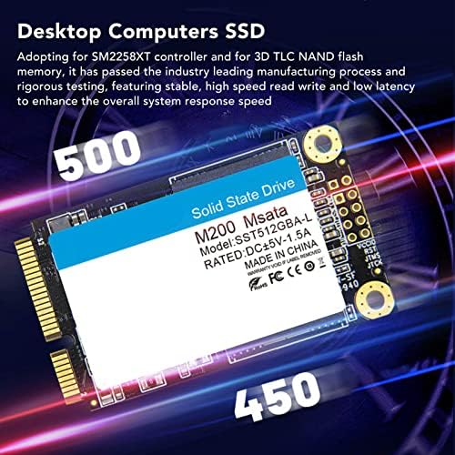 aqxreight msata SSD, חביון נמוך במהירות גבוהה 3.0 SSD 450 מ 'מהירות מהירות אלגוריתם ממוצע למחשב