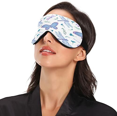 מסכת שינה פרפר שפירית לנשים גברים חלקה אור נוח חוסם מסיכת עיניים לילה כיסוי עיניים עם רצועה מתכווננת לטיולים